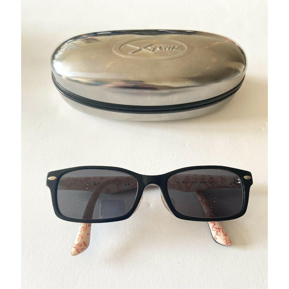 Ray Ban RB5206F Black Rectangular Fashion Sunglass